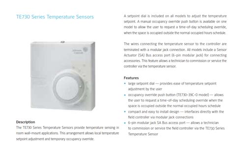 te730 series temperature sensor